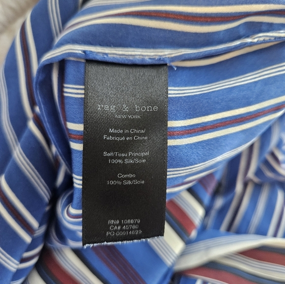 Rag & Bone Felix Stripe Jumpsuit V-neck Criss-Cross back - Picture 8 of 14